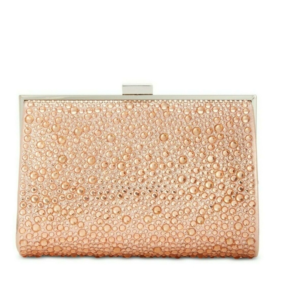 INC  Rose Gold Genuine Lory Clutch 1IN13